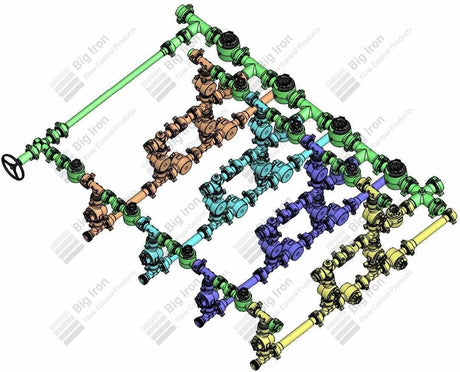 2"Fig 1502 - 4 Well Multiwell Manifold With Choke & 3" Collector Line 10,000 Psi Sour Service